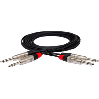 Hosa Pro Stereo Interconnect Dual REAN 1/4" to Same 5ft