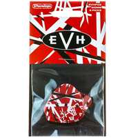 Dunlop EVH Frankenstein Max-Grip Pick 6-Pack - Red w/ Black & White Stripes .60mm