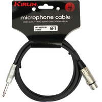 Kirlin Microphone Cable F XLR to 1/4" Jack 20Ft