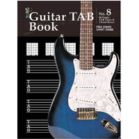 Progressive Manuscript Book 8 Guitar Tab. 48-Pages/Tab Lines/Chord Boxes