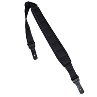 Colonial Leather Black Neoprene Padded Extra Long Guitar Strap
