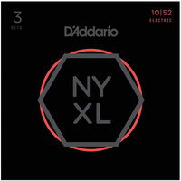 D'Addario NYXL 10-52 Light Top/Heavy Bottom 3-Pack