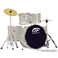 Opus Percussion 5-Piece Fusion Drum Kit in Silver