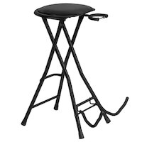 On Stage Guitarist Stool with Footrest and Guitar Stand