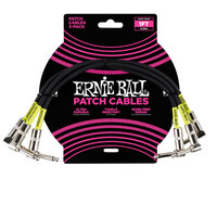 Ernie Ball Patch Cable - 30cm - Black - 3-Pack