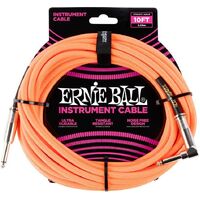 Ernie Ball Instrument Cable - Neon Orange - 10ft / 3.05m