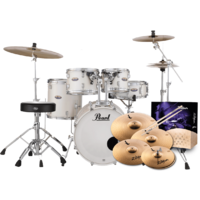 Pearl Decade Maple Fusion Kit Package - White Satin Pearl