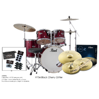 Pearl Export Plus 22" Fusion Plus Package - Black Cherry Glitter