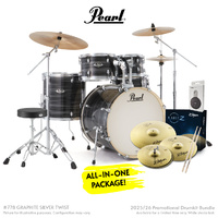 Pearl Export Plus 22" Fusion Plus Package - Graphite Silver Twist