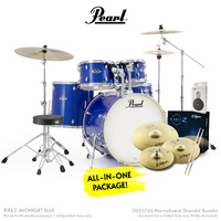 Pearl Export Plus 22" Fusion Plus Package - Midnight Blue w FREE 8" Tom