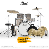 Pearl Roadshow-Plus 20″ Fusion Drum Kit Package – Bronze Metallic
