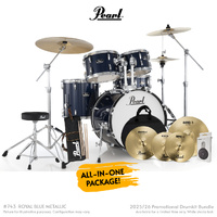 Pearl Roadshow-Plus 20″ Fusion Drum Kit Package – Royal Blue Metallic