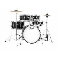 Pearl Roadshow Junior Drum Kit w/Hardware & Cymbals - Jet Black
