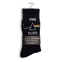 Perris Licensed PINK FLOYD "Dark Side of the Moon" Large Crew Socks in Black (1-Pair)