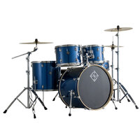 Dixon Spark Series 5-Pce Drum Kit with Cymbals - Ocean Blue Sparkle