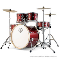 Dixon Spark Standard "Rock" 5-Pce Drum Kit with Cymbals in Cyclone Red