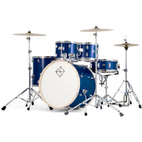 Dixon Spark Standard "Rock" 5-Pce Drum Kit with Cymbals in Deep Blue