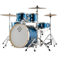 Dixon Spark Standard "Rock" 5-Pce Drum Kit with Cymbals in Ocean Blue Sparkle