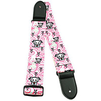 Perris Guitar Strap 2" Polyester Skeleanimals Pink