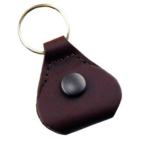 Perris Guitar Pick Holder Key Chain - Brown Leather
