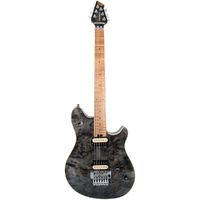 Peavey HP-2 Series Electric Guitar in Poplar Burl Trans Black Finish