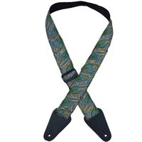 Colonial Leather Guitar Strap Spirit Dreaming Green