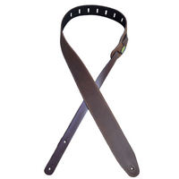 Colonial Leather Guitar Strap - Sueded Brown