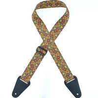 Colonial Leather 50mm Stained Glass Windows Printed Webbing Guitar Strap