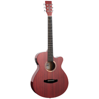 Tanglewood Discovery Super Folk Transparent Red Gloss