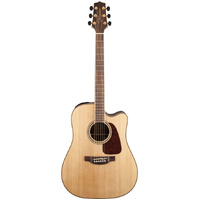 Takamine G90 Series Dreadnought AC/EL Guitar with Cutaway Natural Gloss w/ 3-Piece Back