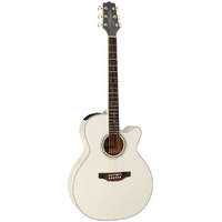Takamine G37 Series NEX AC/EL Guitar with Cutaway in Pearl White Gloss Finish