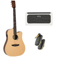 Tanglewood Metropolitan Dreadnought Spruce/Koa C/E Guitar Wireless Bundle [TM5-CE-PACK]