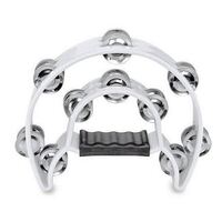 Mano Percussion Tambourine 1/2 Moon White