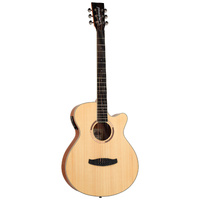 Tanglewood Strada Super Folk Solid Top, Spruce/Mahogany Cutaway/Electric Guitar TS4-CE-ST