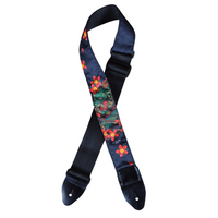 Colonial Leather Guitar Strap - Dragon & Flowers Tattoo
