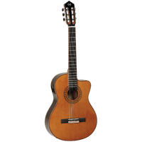 Tanglewood Enredo Madera Dominar Solid Cedar Top Classical Cutaway/Electric Guitar TWEMDC5