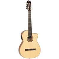 Tanglewood Enredo Madera Dominar Solid Spruce Top Classical Cutaway/Electric Guitar TWEMDC6