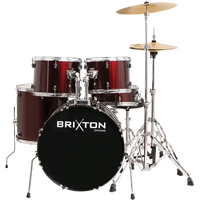Brixton 5pce 20" Fusion Drum Kit Package - Wine Red