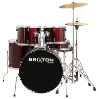 Brixton 5pce 22" Drum Kit Package - Wine Red