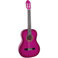 Valencia 100 Series Classical Guitar 4/4 Size Pink