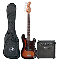 SX (Essex) VEP34 3/4 Bass in Tobacco Sunburst with Laney LX15B Amp