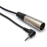 Hosa XVM-110M Right-Angle 3.5mm TRS to XLR(M) Microphone Cable 10ft